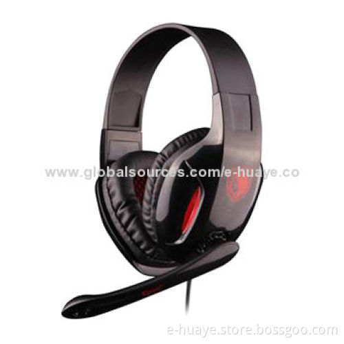Wired Headset with 40mm Loudhailer Diameter, Glossy Painting, Soft Ear Pad, CE and RoHS